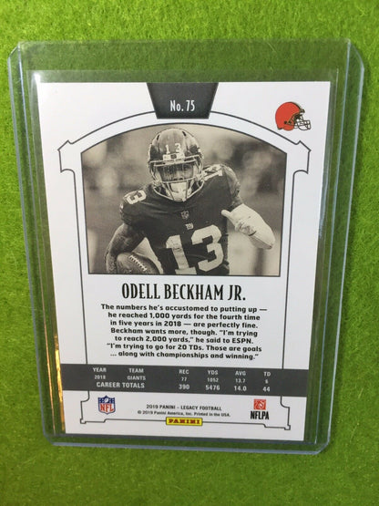 ODELL BECKHAM JR JERSEY #13 BROWNS Baker Mayfield's WR 2019 Panini Legacy FB #75