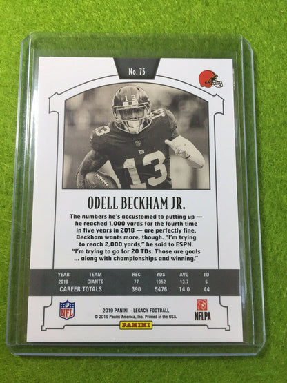 ODELL BECKHAM JR JERSEY #13 BROWNS Baker Mayfield's WR 2019 Panini Legacy FB #75