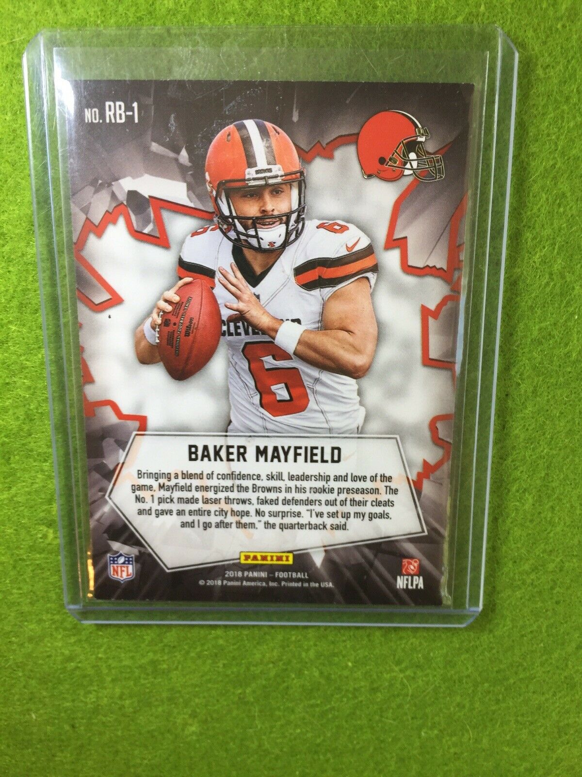 BAKER MAYFIELD ROOKIE CARD BROWNS SP RC 2018 Panini Baker Mayfield BREAKOUT #RB1