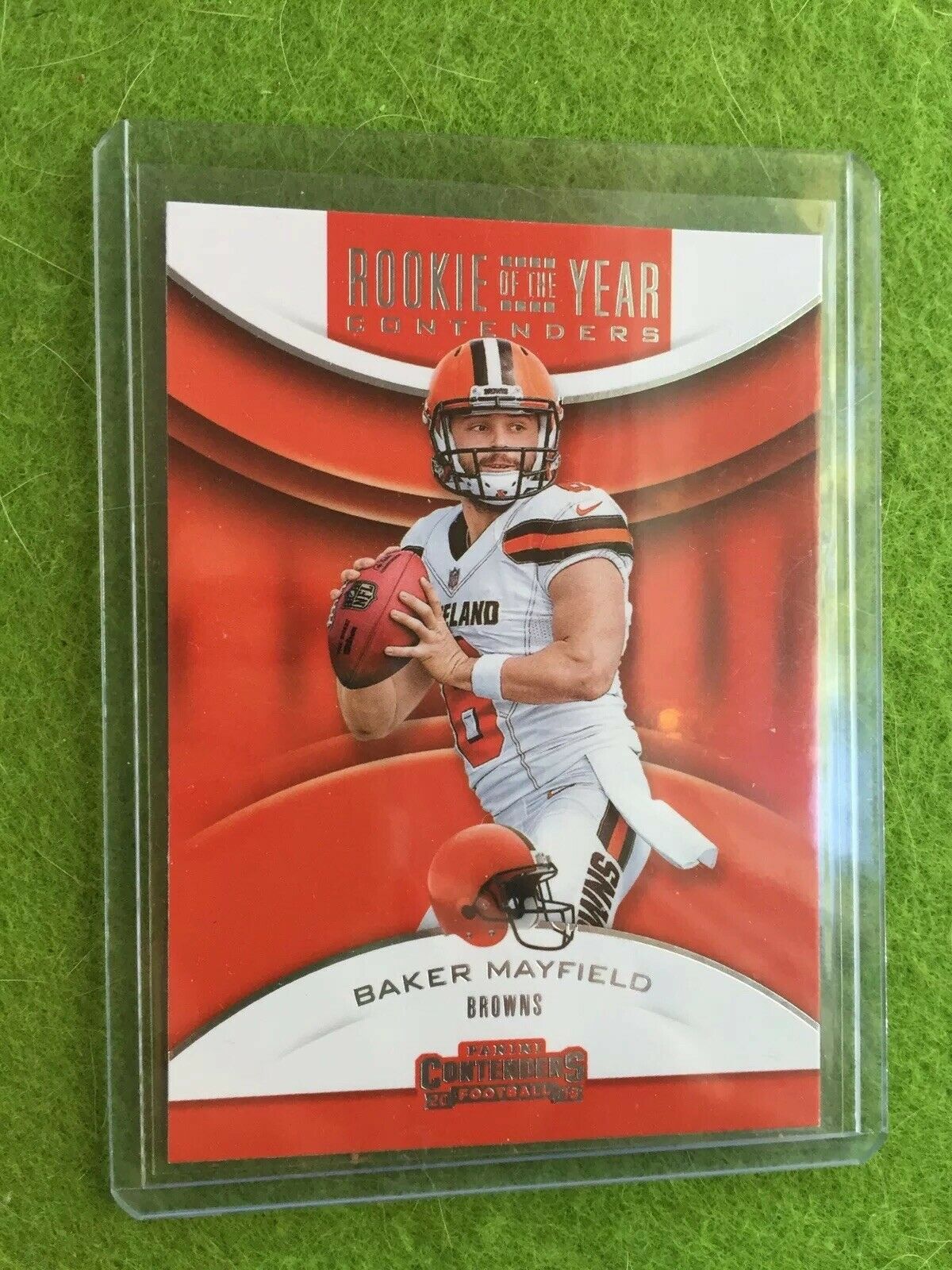 BAKER MAYFIELD ROOKIE CARD RC CONTENDERS CLEVELAND BROWNS SP 2018 Panini RYA-BM