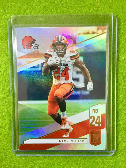 NICK CHUBB JERSEY #24 PRIZM Baker Mayfield 's RB REFRACTOR BROWNS 2019 Elite #97