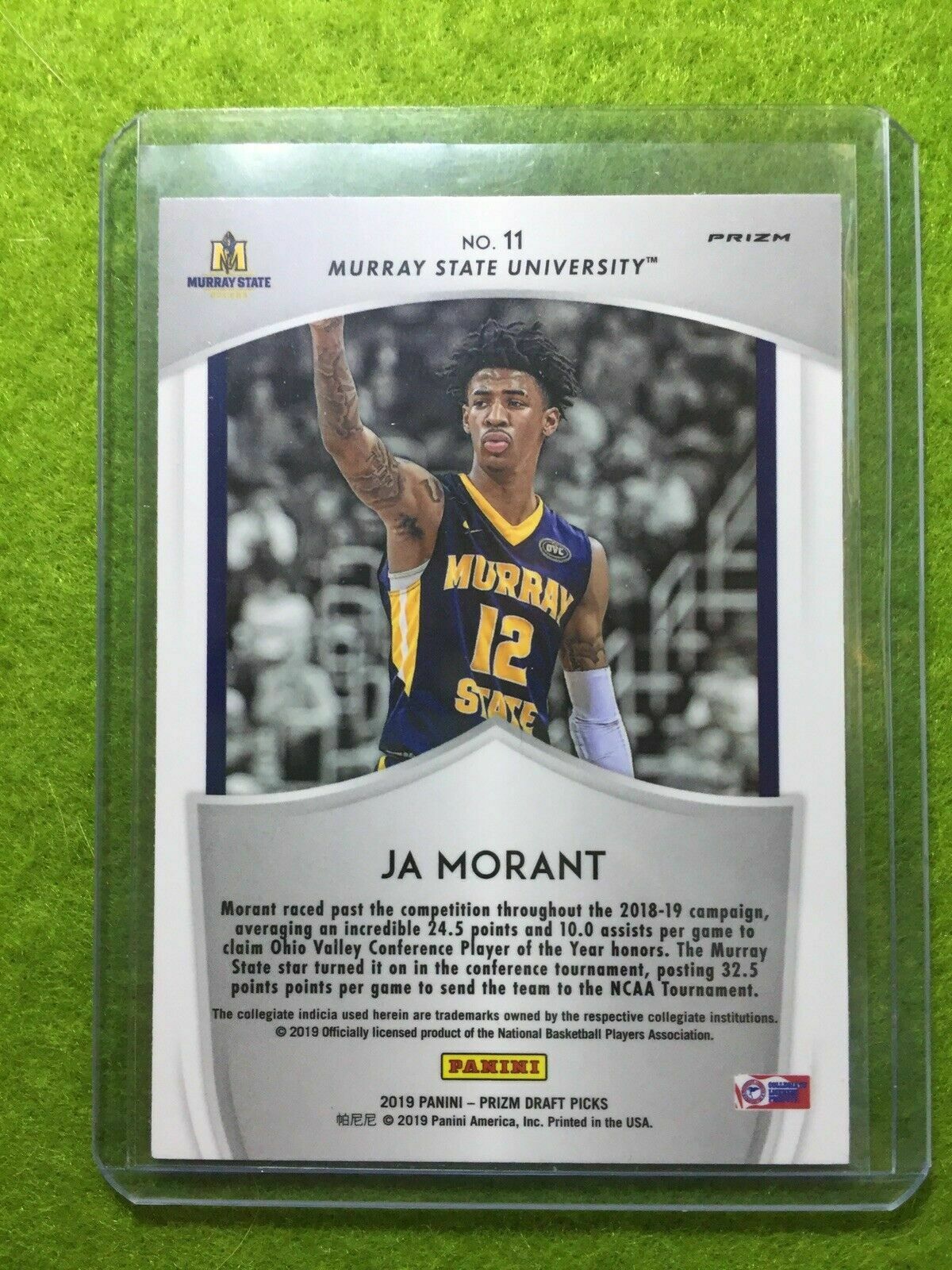 JA MORANT GREEN PRIZM ROOKIE CARD JERSEY #12 MS REFRACTOR RC 2019 Prizm CRUSADE