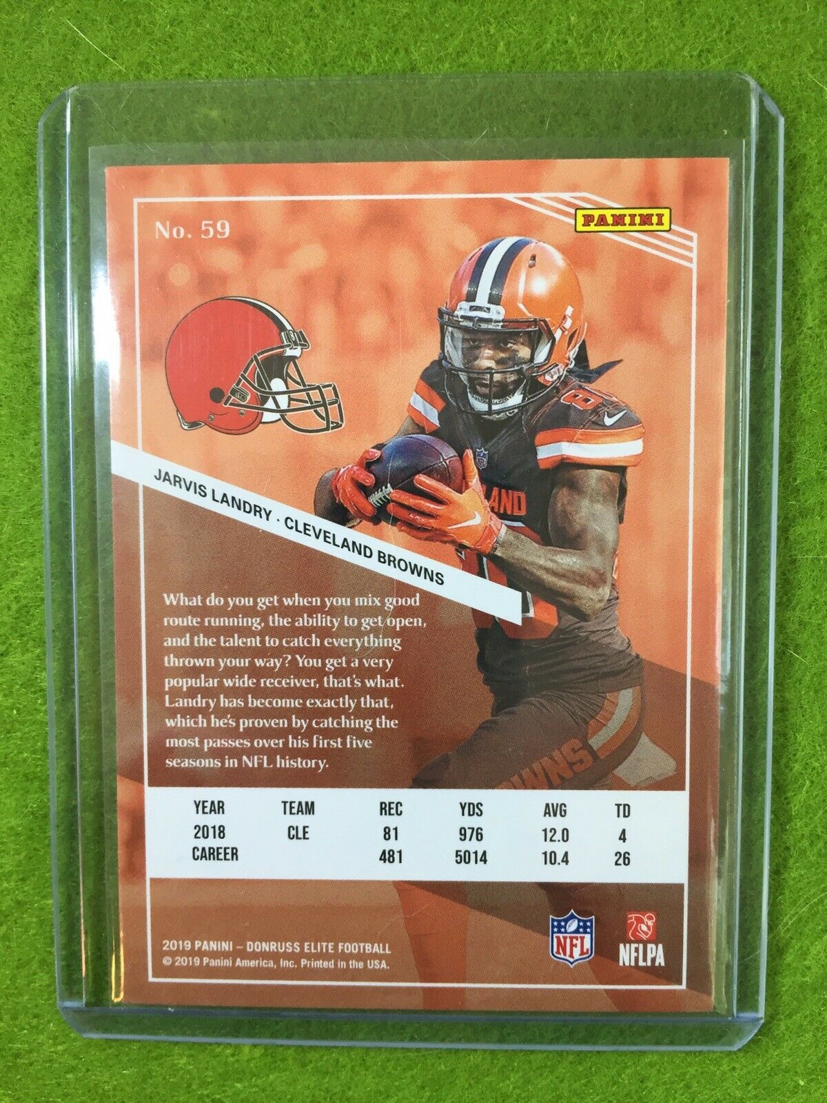 JARVIS LANDRY JERSEY #80 BROWNS PRIZM Baker Mayfield's WR 2019 Donruss Elite #59