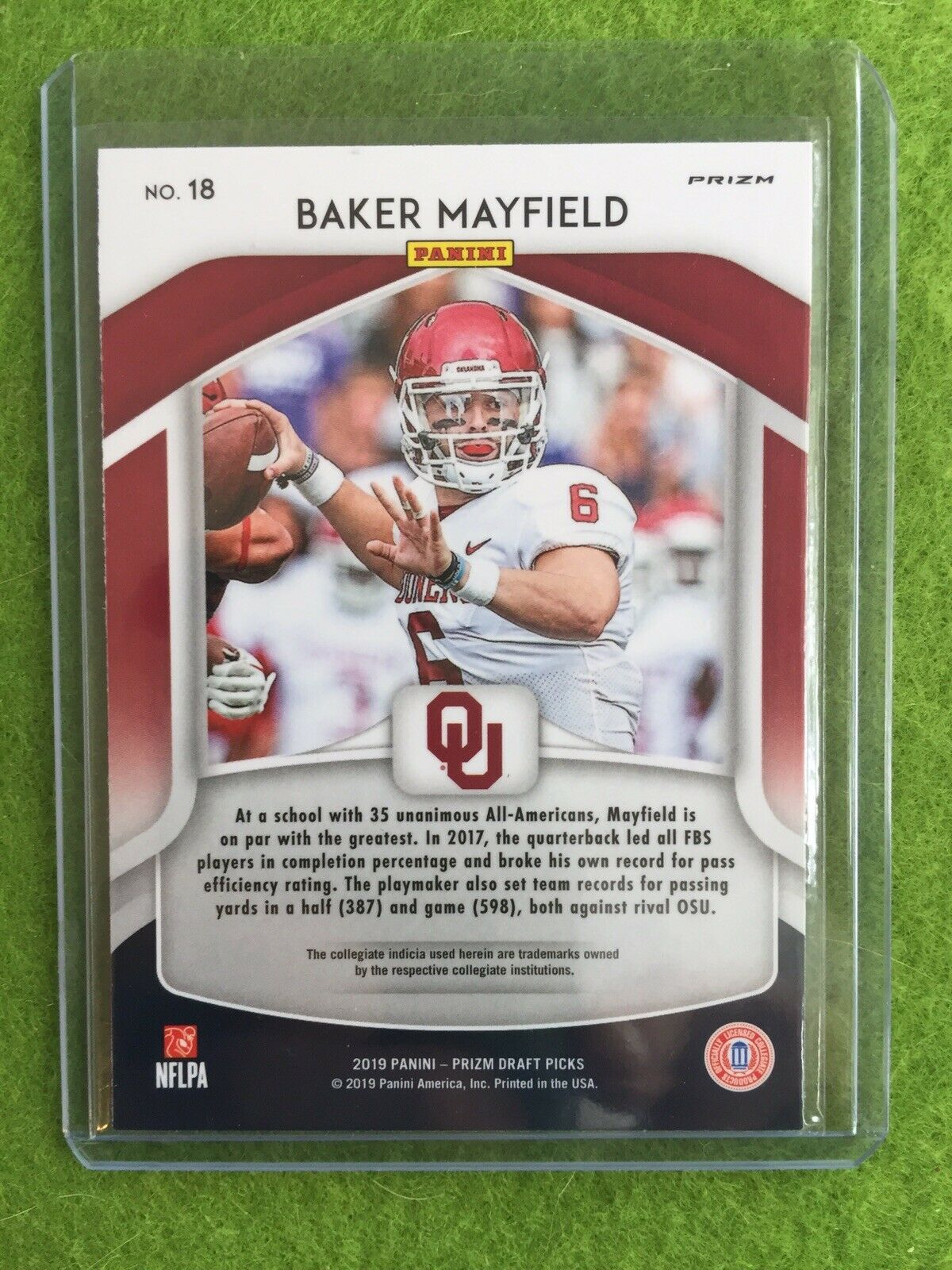 BAKER MAYFIELD PRIZM JERSEY #6 BROWNS ORANGE REFRACTOR 2019 Prizm DraftPicks #18