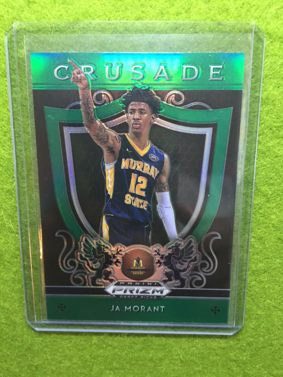 JA MORANT GREEN PRIZM ROOKIE CARD JERSEY #12 MS REFRACTOR RC 2019 Prizm CRUSADE