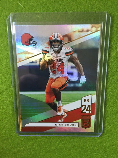 NICK CHUBB JERSEY #24 PRIZM Baker Mayfield 's RB REFRACTOR BROWNS 2019 Elite #97