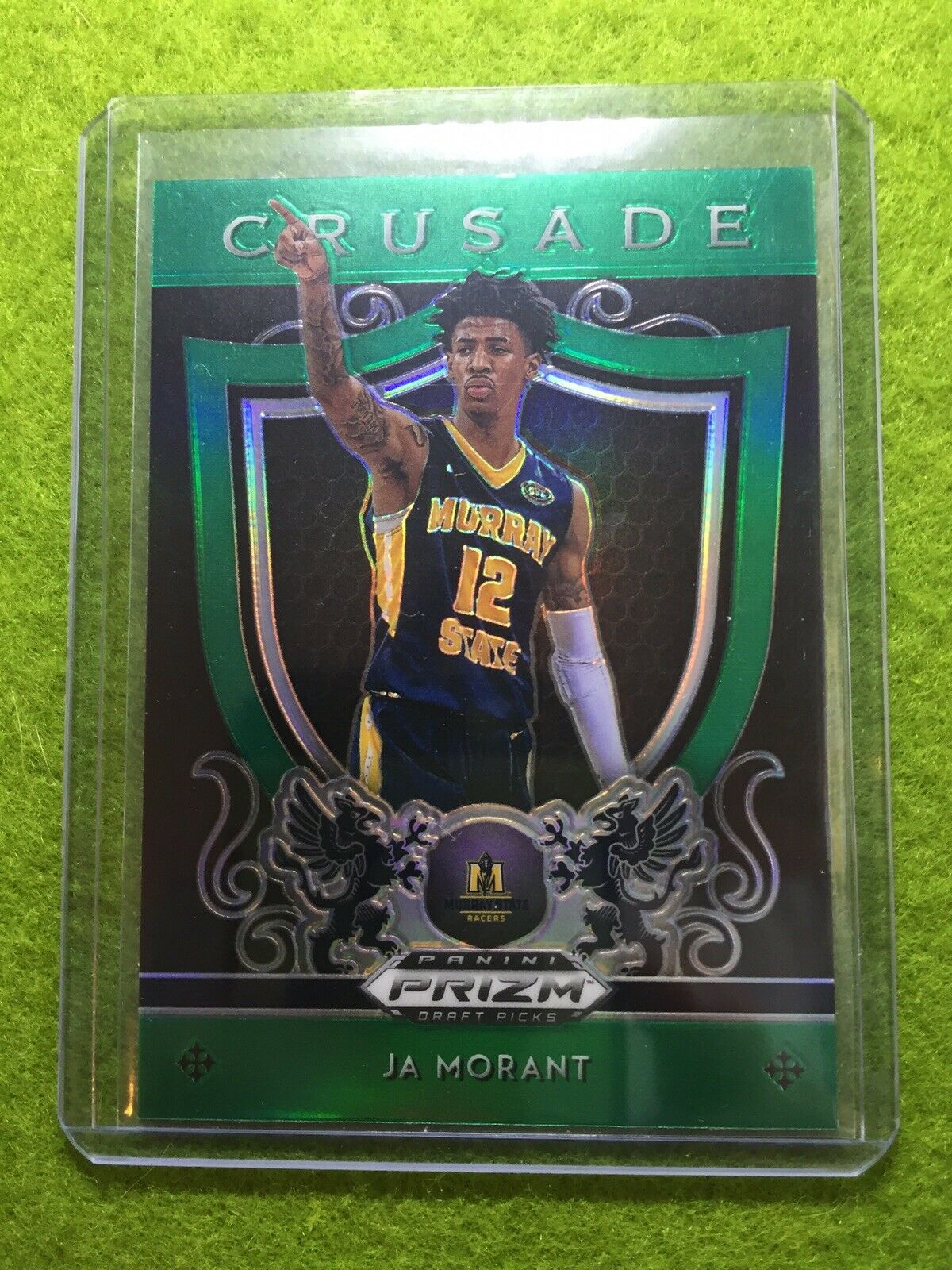 JA MORANT GREEN PRIZM ROOKIE CARD JERSEY #12 MS REFRACTOR RC 2019 Prizm CRUSADE