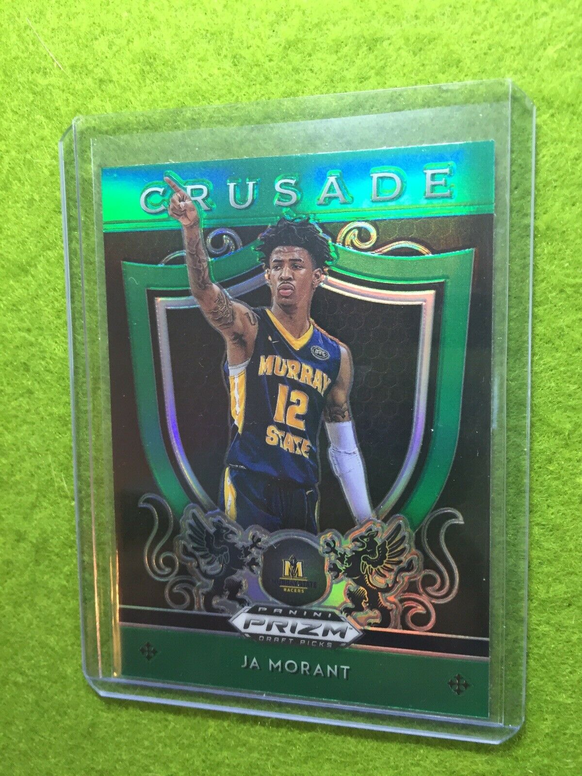 JA MORANT GREEN PRIZM ROOKIE CARD JERSEY #12 MS REFRACTOR RC 2019 Prizm CRUSADE