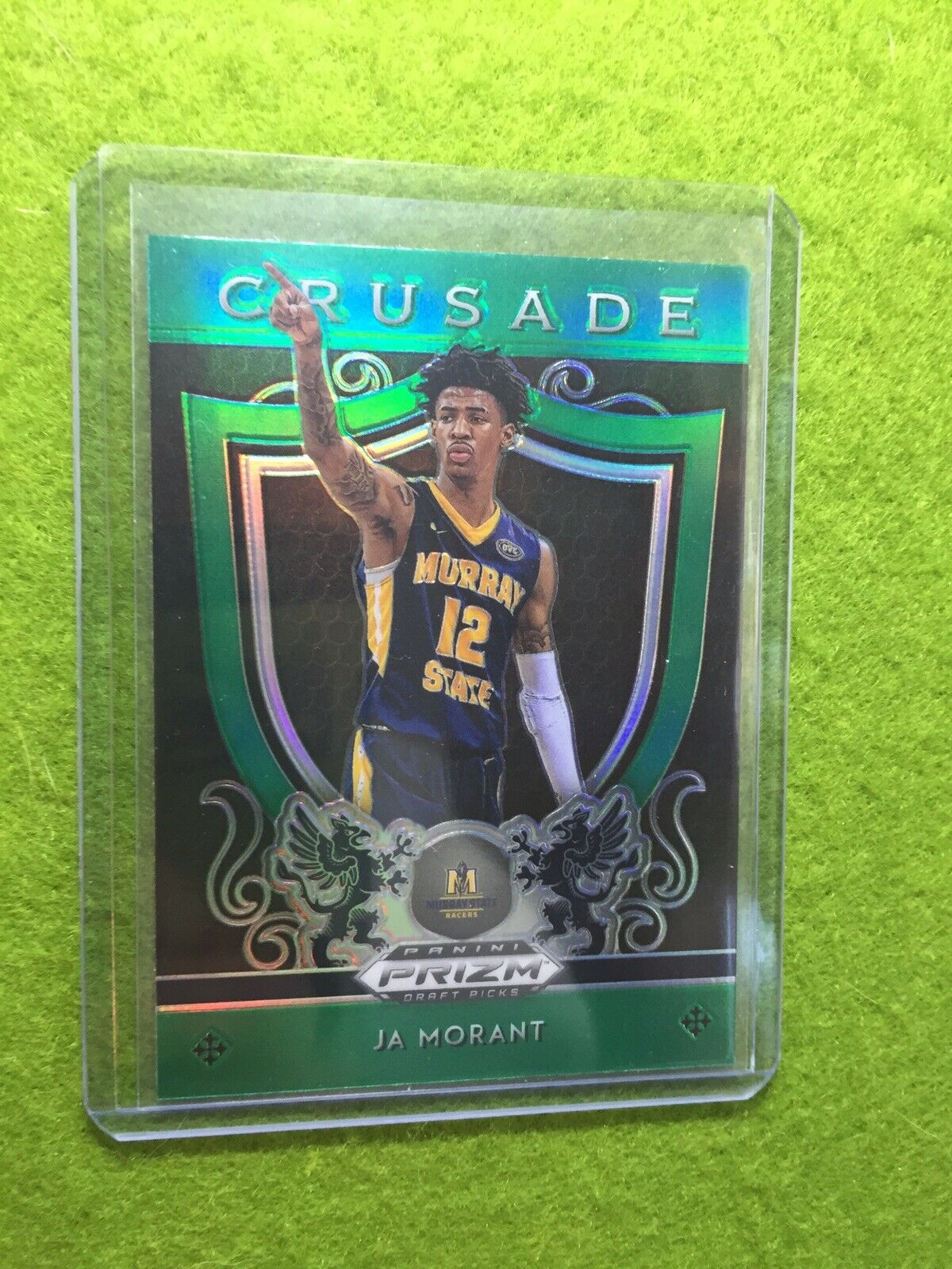 JA MORANT GREEN PRIZM ROOKIE CARD JERSEY #12 MS REFRACTOR RC 2019 Prizm CRUSADE