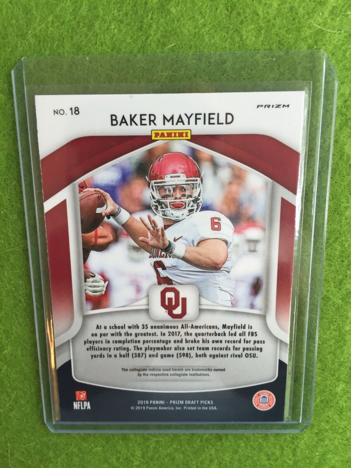 BAKER MAYFIELD PRIZM JERSEY #6 BROWNS ORANGE REFRACTOR 2019 Prizm DraftPicks #18