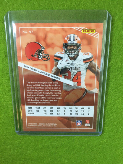 NICK CHUBB JERSEY #24 PRIZM Baker Mayfield 's RB REFRACTOR BROWNS 2019 Elite #97