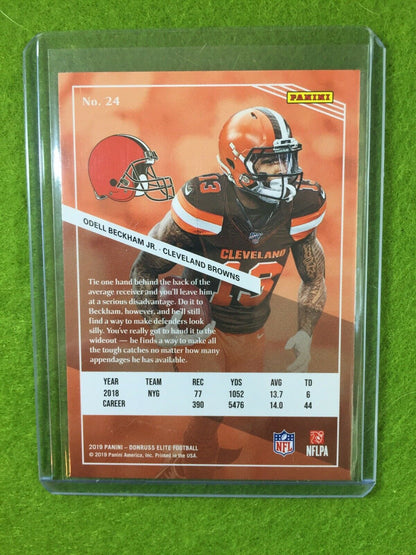 ODELL BECKHAM JR BROWNS JERSEY #13 REFRACTOR Baker Mayfield 's WR 2019 Elite #24