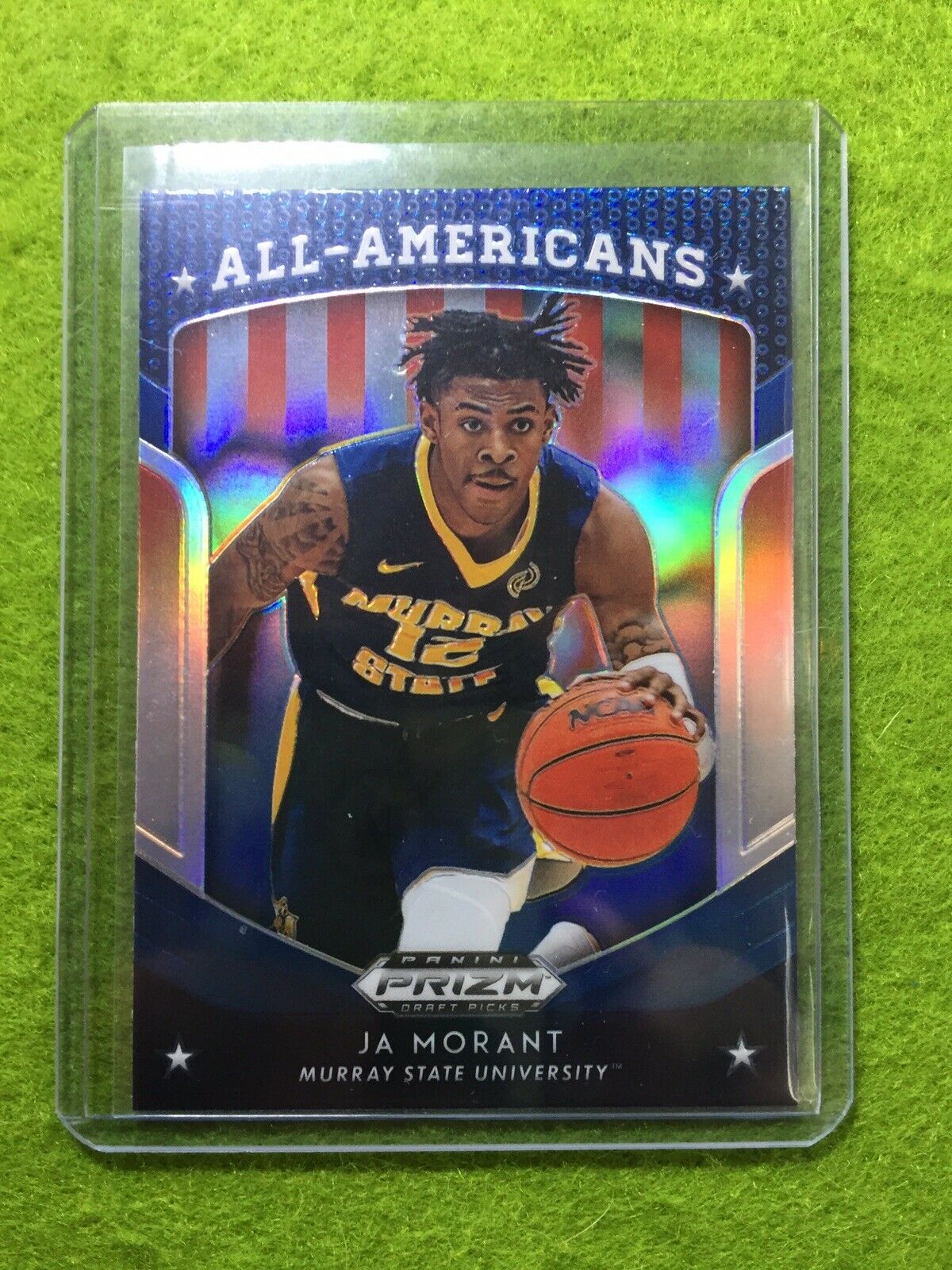 JA MORANT PRIZM ROOKIE CARD JERSEY #12 MS RC GRIZZLIES SP 2019 Prizm DP BLUE rc