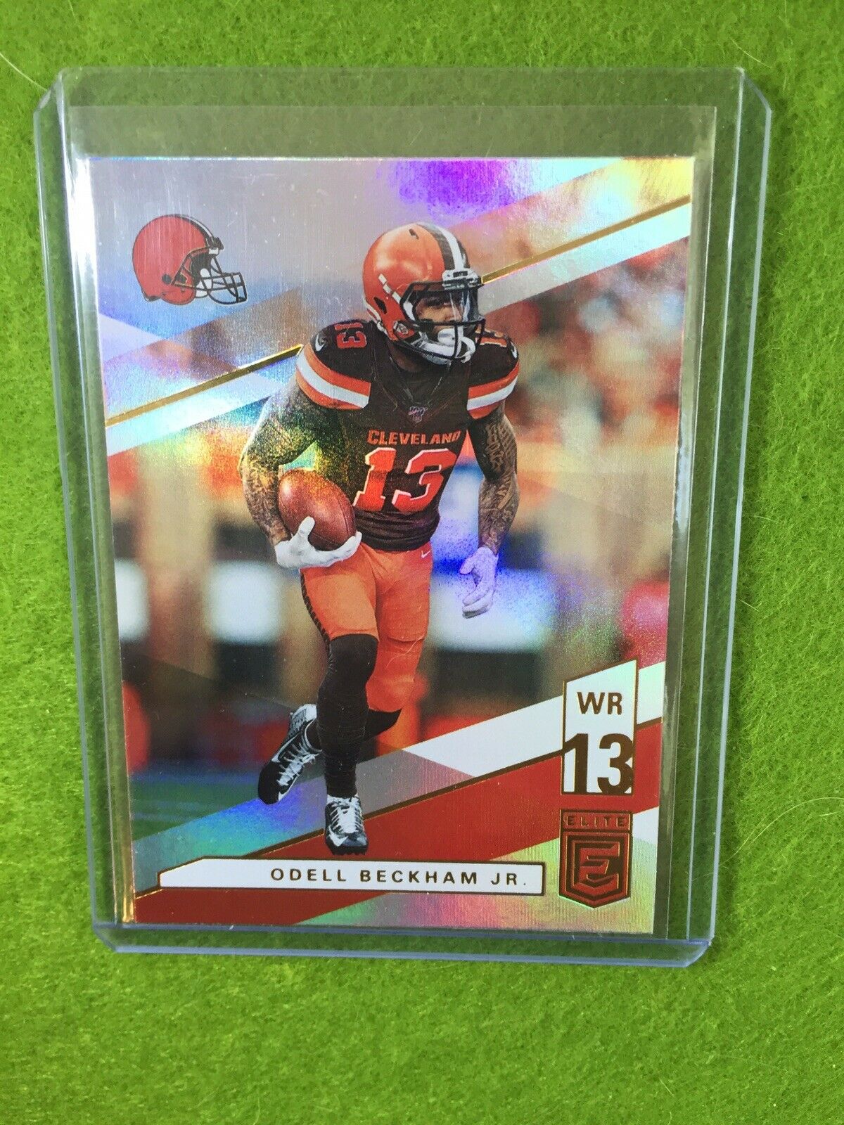 ODELL BECKHAM JR BROWNS JERSEY #13 REFRACTOR Baker Mayfield 's WR 2019 Elite #24