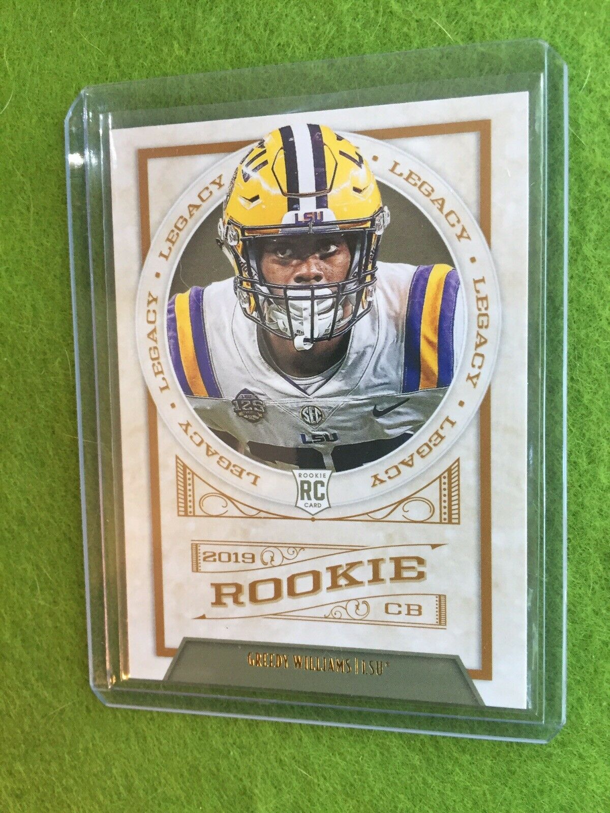 GREEDY WILLIAMS RC ROOKIE CARD Baker Mayfield's CB BROWNS 2019 Legacy #168 *LSU*