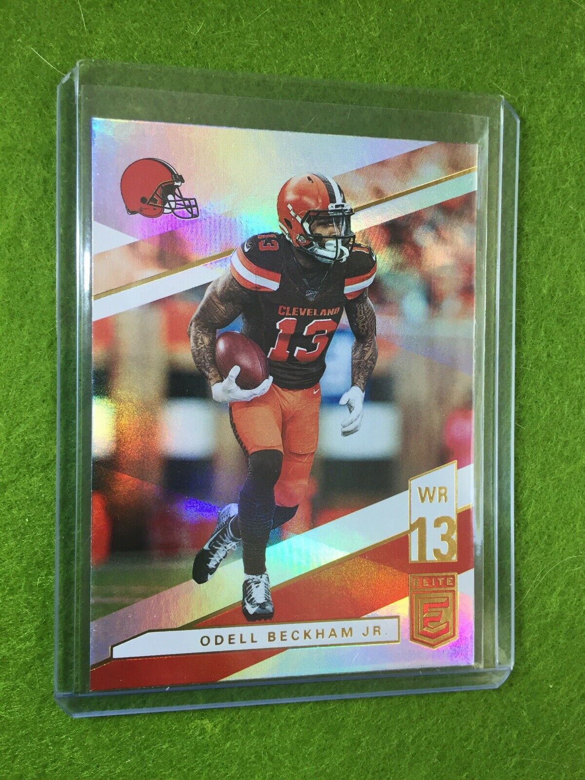 ODELL BECKHAM JR BROWNS JERSEY #13 REFRACTOR Baker Mayfield 's WR 2019 Elite #24