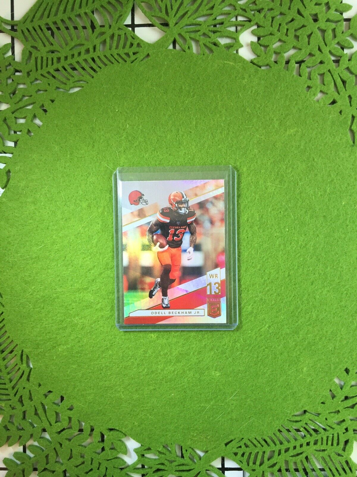 ODELL BECKHAM JR BROWNS JERSEY #13 REFRACTOR Baker Mayfield 's WR 2019 Elite #24