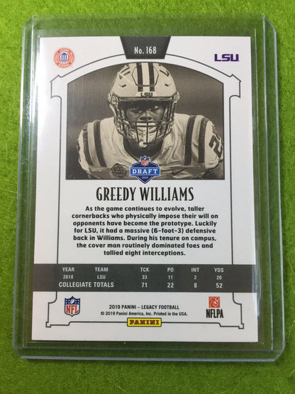 GREEDY WILLIAMS RC ROOKIE CARD Baker Mayfield's CB BROWNS 2019 Legacy #168 *LSU*