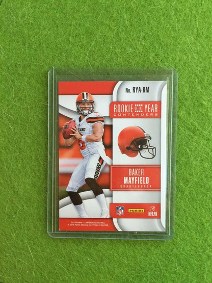 BAKER MAYFIELD ROOKIE CARD RC CONTENDERS CLEVELAND BROWNS SP 2018 Panini RYA-BM