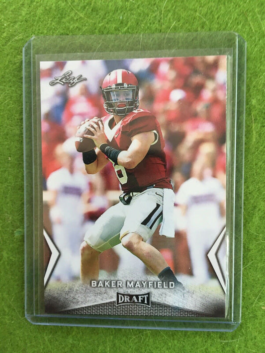 BAKER MAYFIELD ROOKIE CARD RC OKLAHOMA JERSEY #6 BROWNS 2018 Leaf Draft Base #07