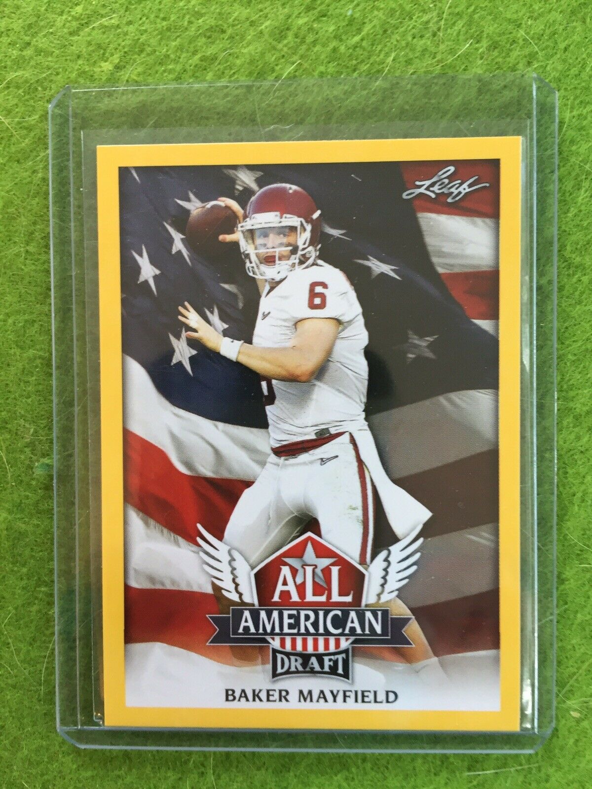 BAKER MAYFIELD ROOKIE CARD RC OKLAHOMA SOONERS BROWNS 2018 Leaf Draft GOLD #AA02