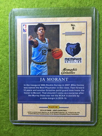 JA MORANT ROOKIE CARD JERSEY #12 GRIZZLIES RC 2019-20 Panini Hoops Basketball rc