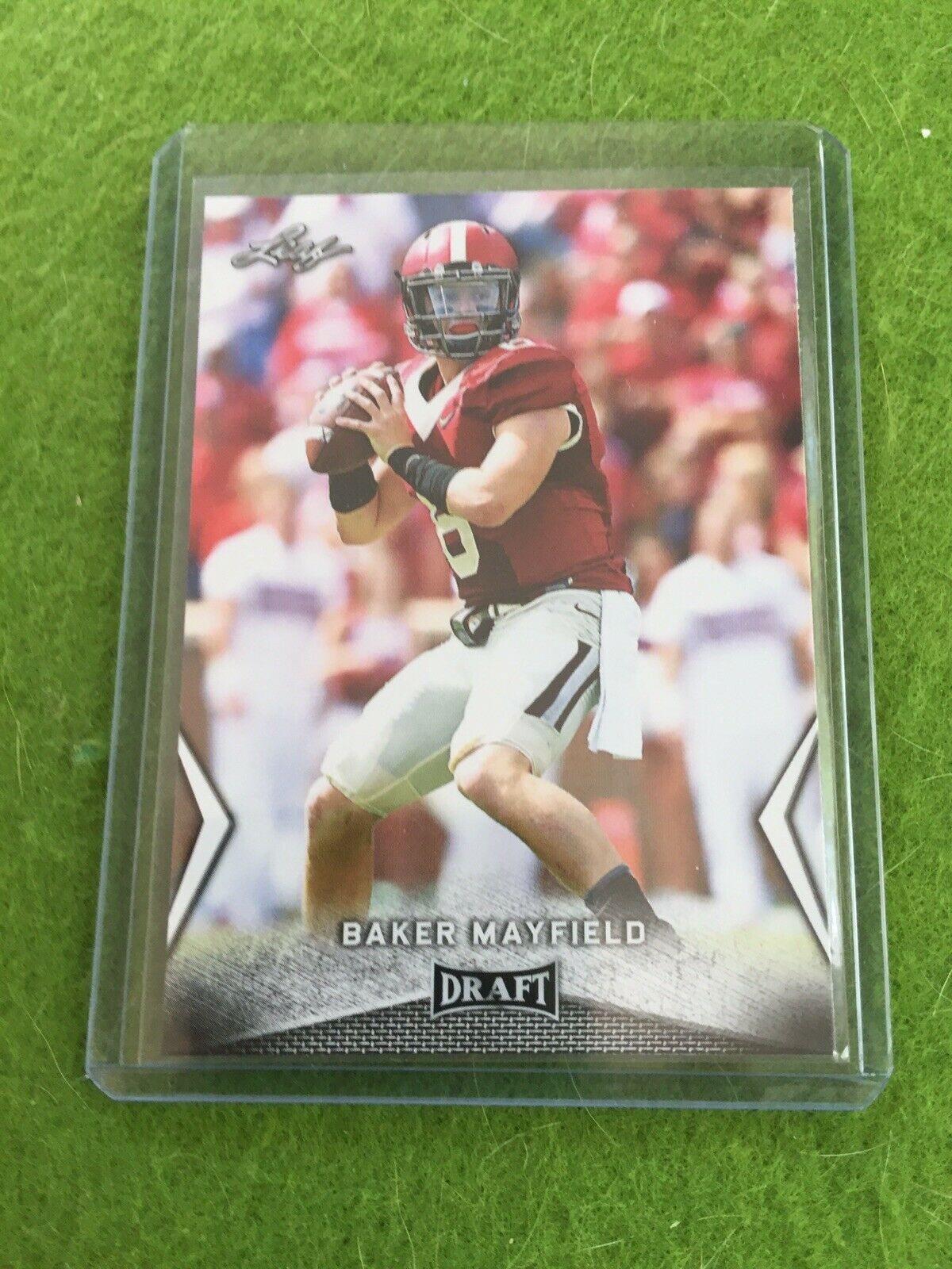 BAKER MAYFIELD ROOKIE CARD RC OKLAHOMA JERSEY #6 BROWNS 2018 Leaf Draft Base #07