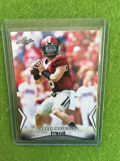 BAKER MAYFIELD ROOKIE CARD RC OKLAHOMA JERSEY #6 BROWNS 2018 Leaf Draft Base #07