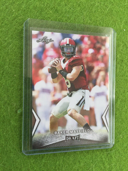 BAKER MAYFIELD ROOKIE CARD RC OKLAHOMA JERSEY #6 BROWNS 2018 Leaf Draft Base #07