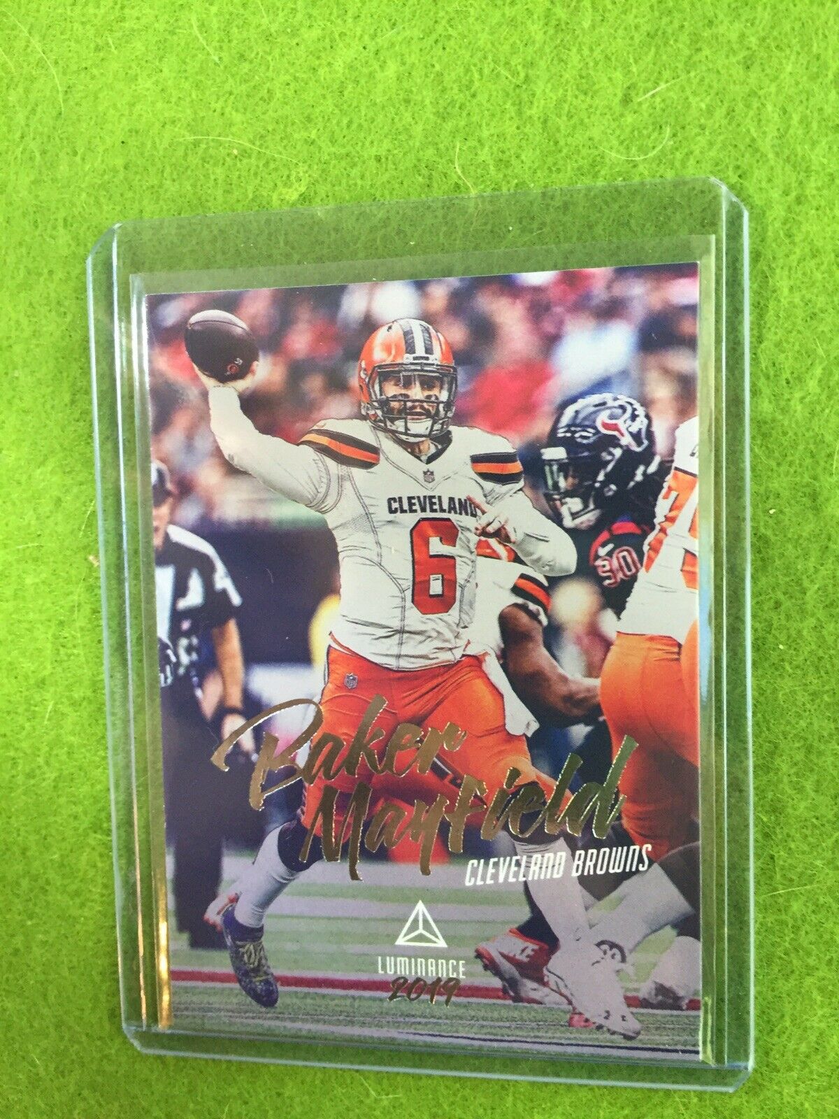 BAKER MAYFIELD NEW CARD JERSEY #6 CLEVELAND BROWNS 2019 Luminance #27 Photo Foil