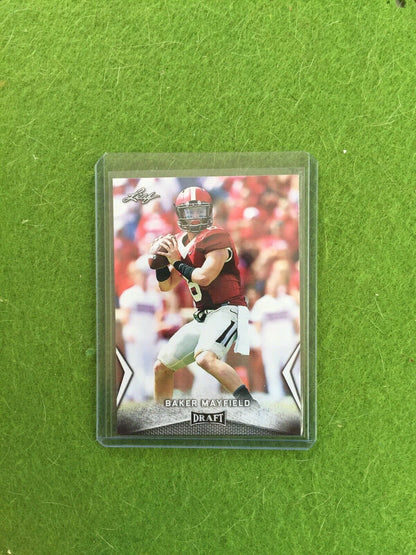 BAKER MAYFIELD ROOKIE CARD RC OKLAHOMA JERSEY #6 BROWNS 2018 Leaf Draft Base #07