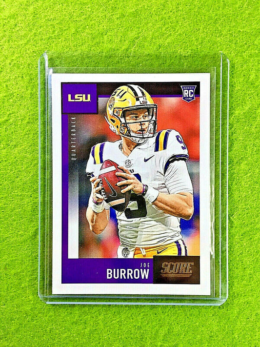 JOE BURROW ROOKIE CARD JERSEY #9 LSU TIGERS 2020 Panini Score CINCINNATI BENGALS