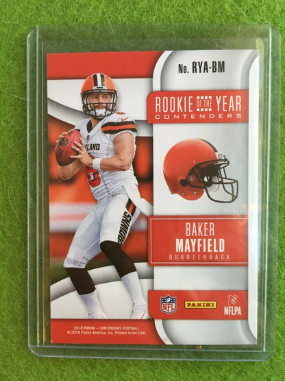 BAKER MAYFIELD ROOKIE CARD RC CONTENDERS CLEVELAND BROWNS SP 2018 Panini RYA-BM