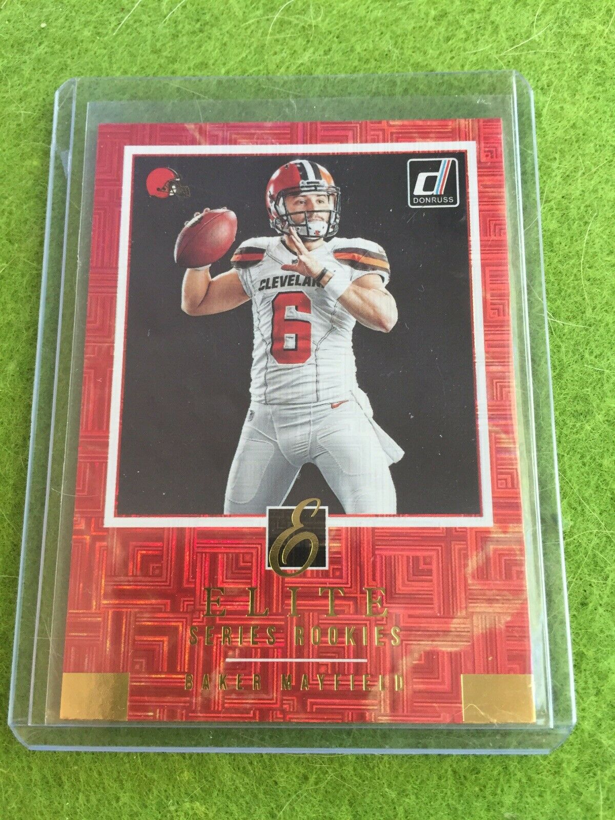 BAKER MAYFIELD ROOKIE CARD ELITE PRIZM REFRACTOR RC SP 2018 Panini Donruss ESR-3