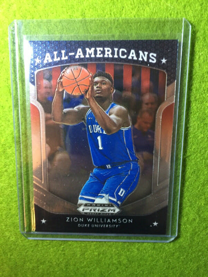 PANINI PRIZM ZION WILLIAMSON ROOKIE CARD JERSEY #1 DUKE RC PELICANS 2019 PrizmDP