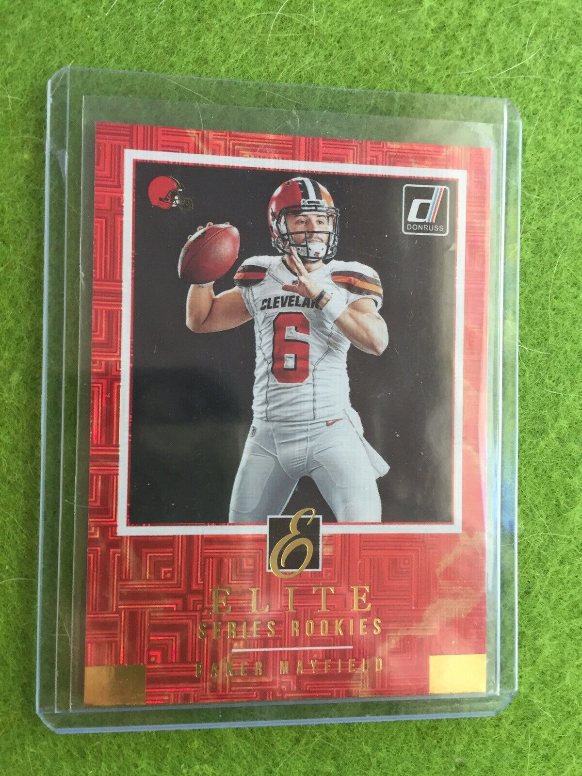 BAKER MAYFIELD ROOKIE CARD ELITE PRIZM REFRACTOR RC SP 2018 Panini Donruss ESR-3