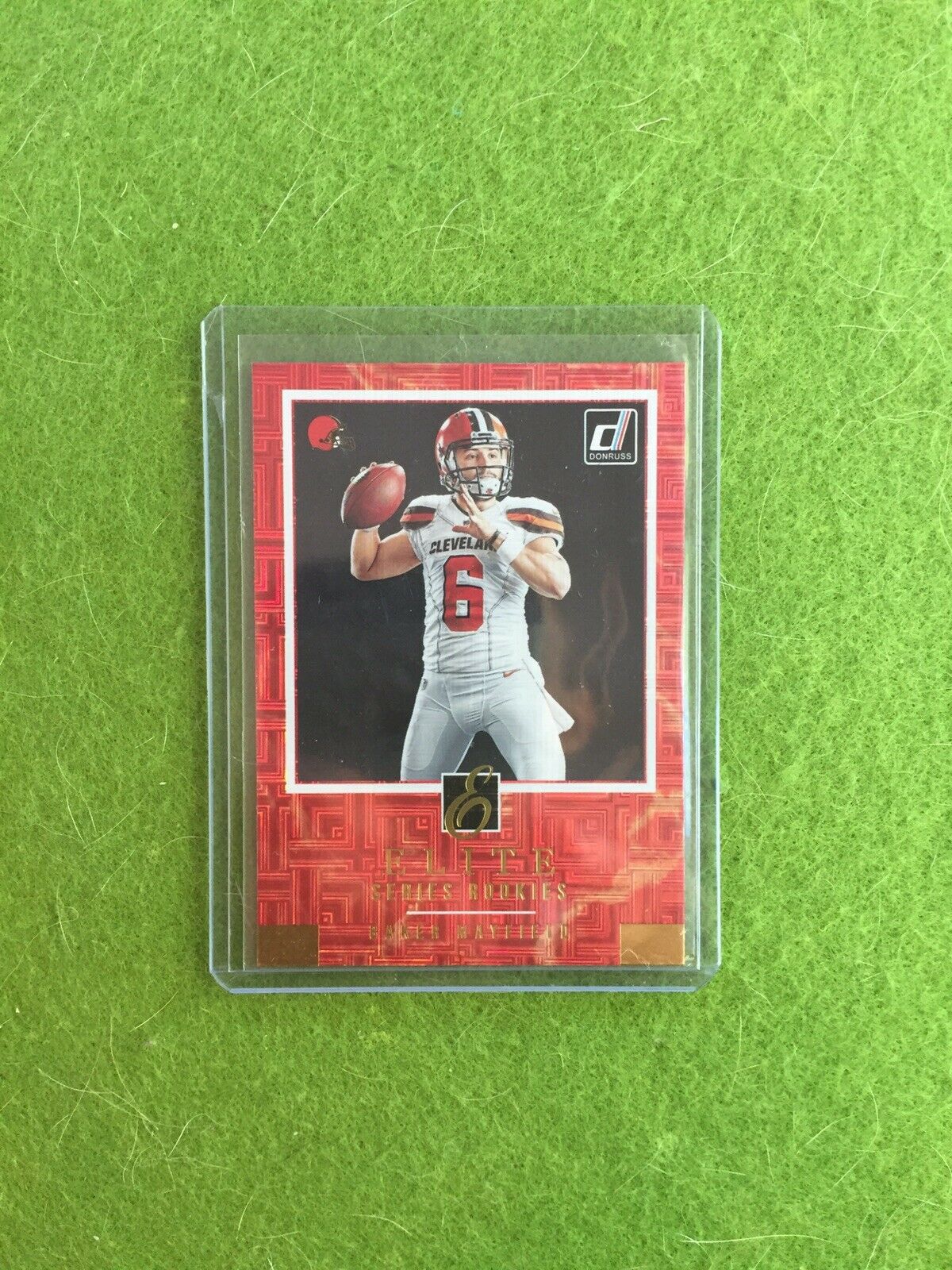 BAKER MAYFIELD ROOKIE CARD ELITE PRIZM REFRACTOR RC SP 2018 Panini Donruss ESR-3