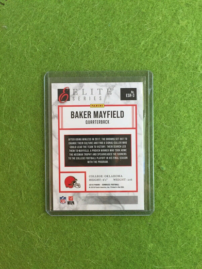 BAKER MAYFIELD ROOKIE CARD ELITE PRIZM REFRACTOR RC SP 2018 Panini Donruss ESR-3