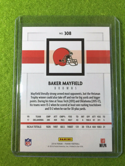 BAKER MAYFIELD ROOKIE CARD CLEVELAND BROWNS *RC* 2018 Panini Baker Mayfield #308