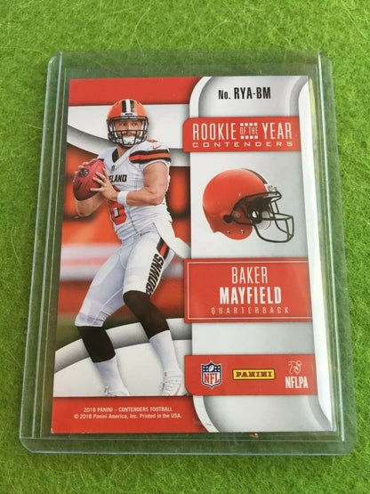 BAKER MAYFIELD ROOKIE CARD RC CONTENDERS CLEVELAND BROWNS SP 2018 Panini RYA-BM