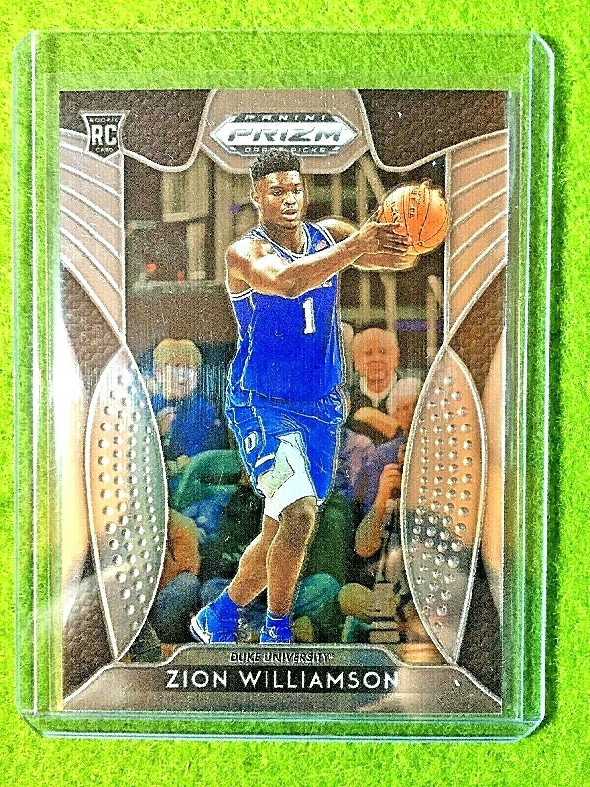 ZION WILLIAMSON PANINI PRIZM ROOKIE CARD JERSEY #1 DUKE RC PELICANS 2019 PrizmDP