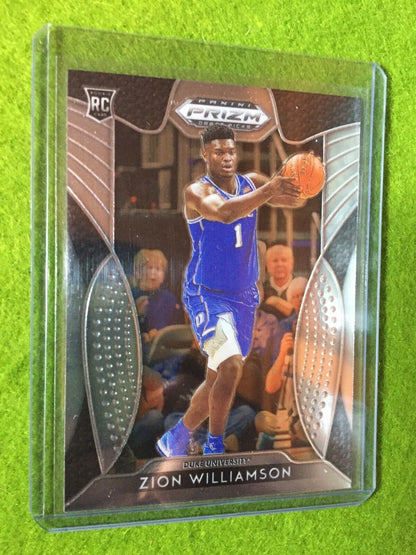 ZION WILLIAMSON PANINI PRIZM ROOKIE CARD JERSEY #1 DUKE RC PELICANS 2019 PrizmDP