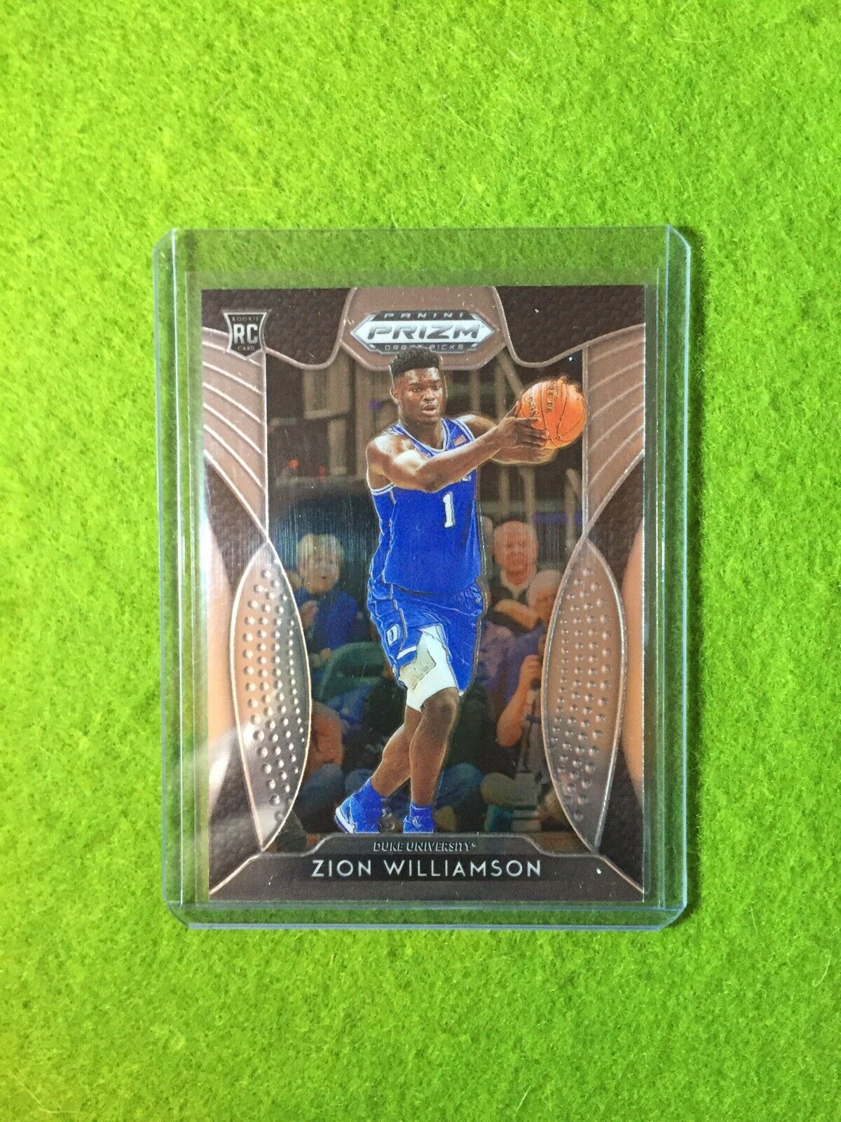 ZION WILLIAMSON PANINI PRIZM ROOKIE CARD JERSEY #1 DUKE RC PELICANS 2019 PrizmDP