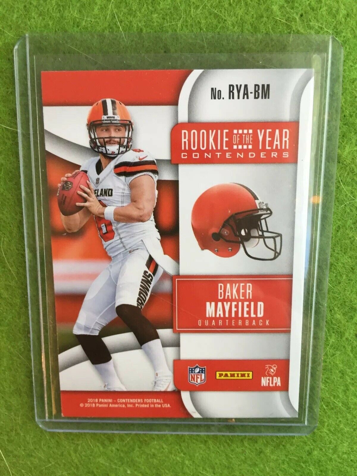 BAKER MAYFIELD ROOKIE CARD RC CONTENDERS CLEVELAND BROWNS SP 2018 Panini RYA-BM