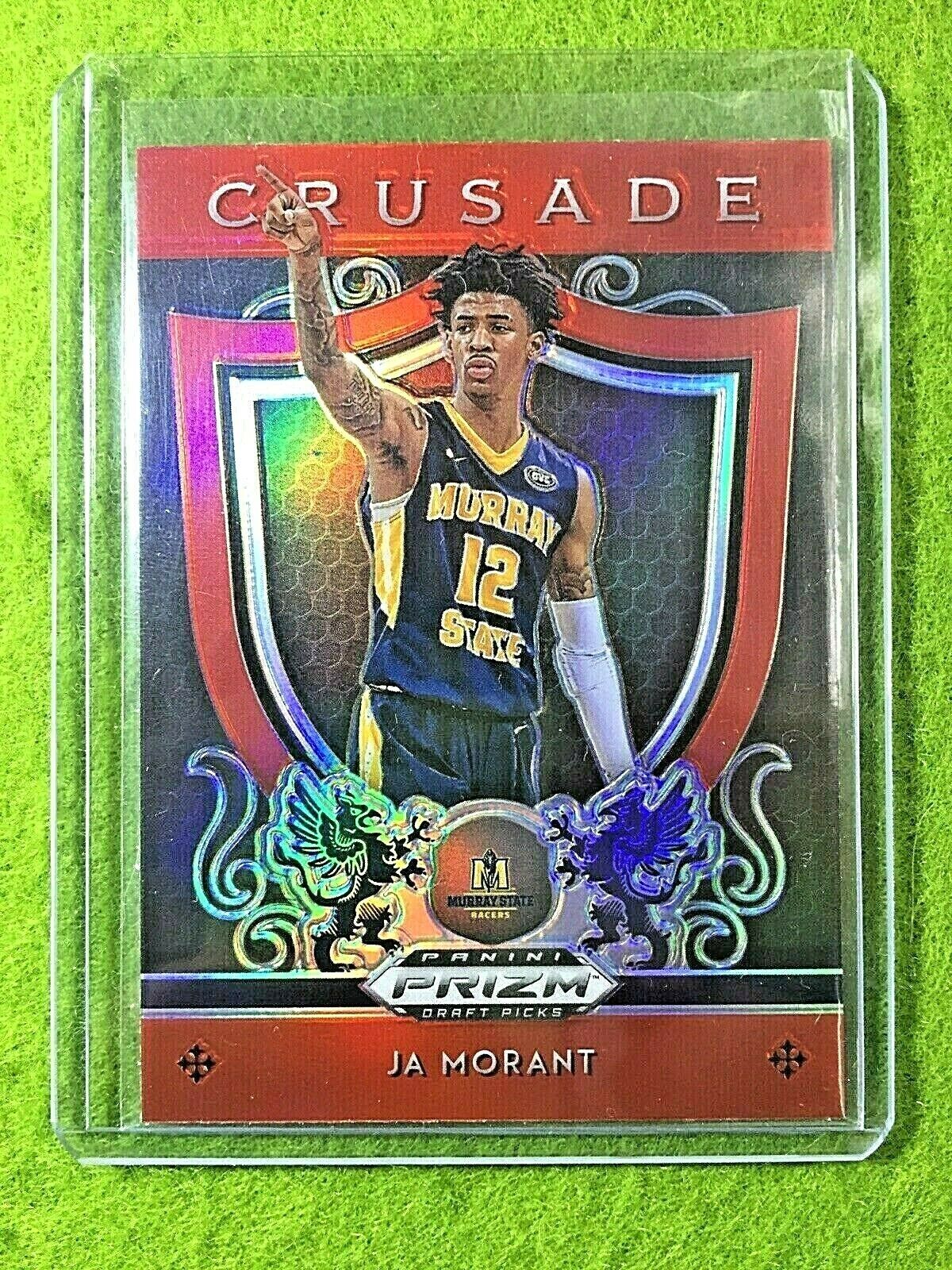 JA MORANT PRIZM ROOKIE CARD JERSEY #12 MS RC GRIZZLIES 2019 Prizm CRUSADE RED SP