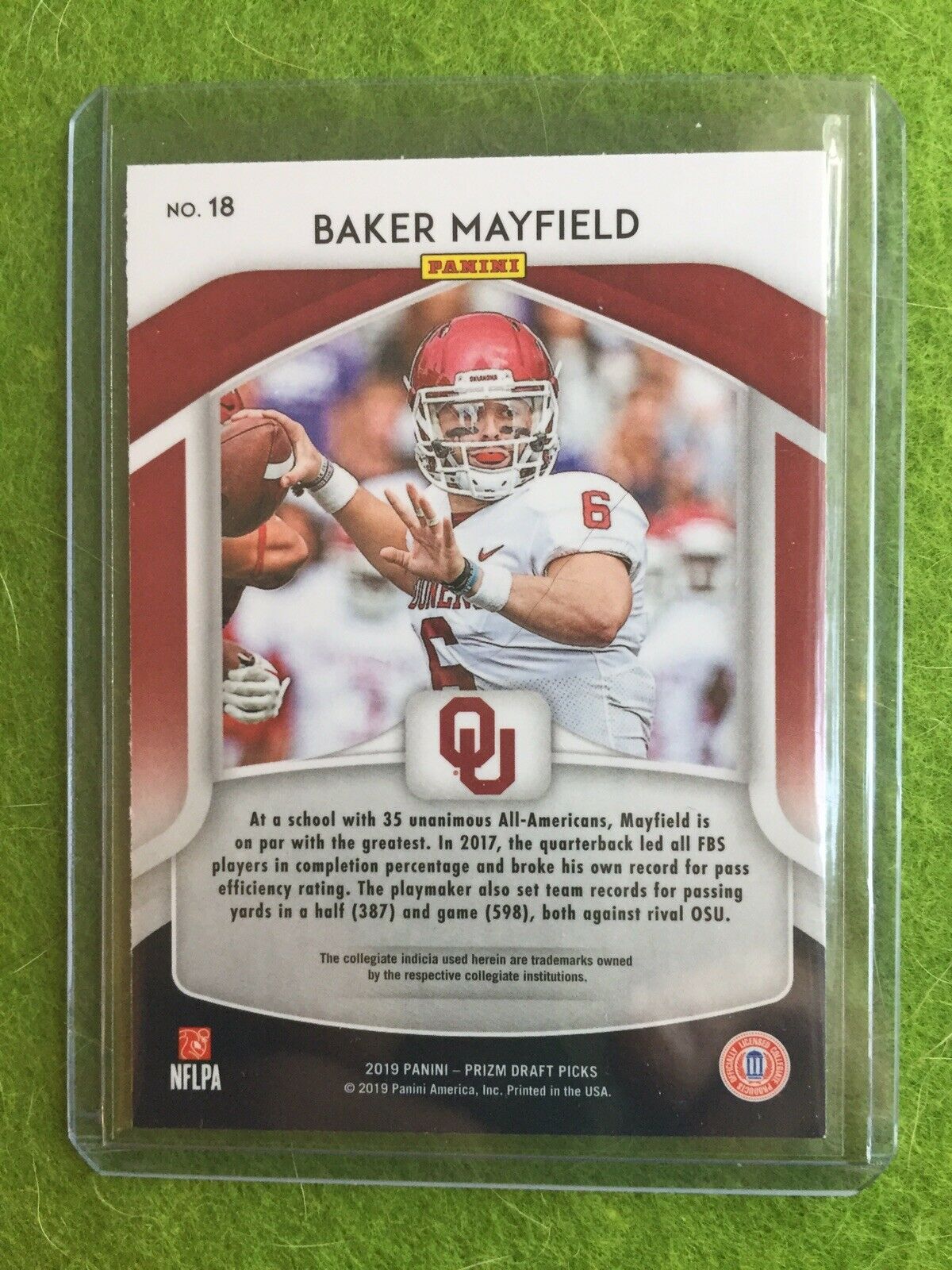 BAKER MAYFIELD PRIZM JERSEY #6 CLEVELAND BROWNS 2019 Panini Prizm DraftPicks #18