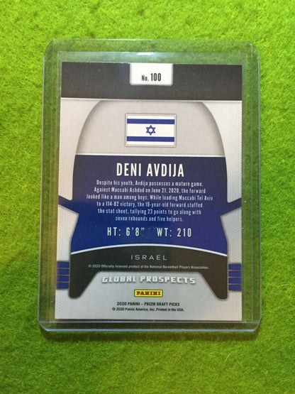 DENI AVDIJA PRIZM ROOKIE CARD ISRAEL RC WIZARDS SP 2020 Panini GLOBAL PROSPECTS