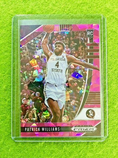 PATRICK WILLIAMS PINK ICE PRIZM ROOKIE CARD JERSEY #4 FSU RC BULLS SP 2020 Prizm