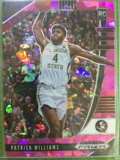 PATRICK WILLIAMS PINK ICE PRIZM ROOKIE CARD JERSEY #4 FSU RC BULLS SP 2020 Prizm