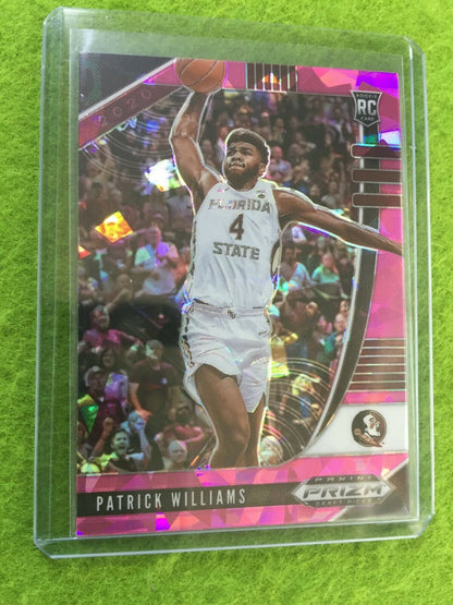 PATRICK WILLIAMS PINK ICE PRIZM ROOKIE CARD JERSEY #4 FSU RC BULLS SP 2020 Prizm